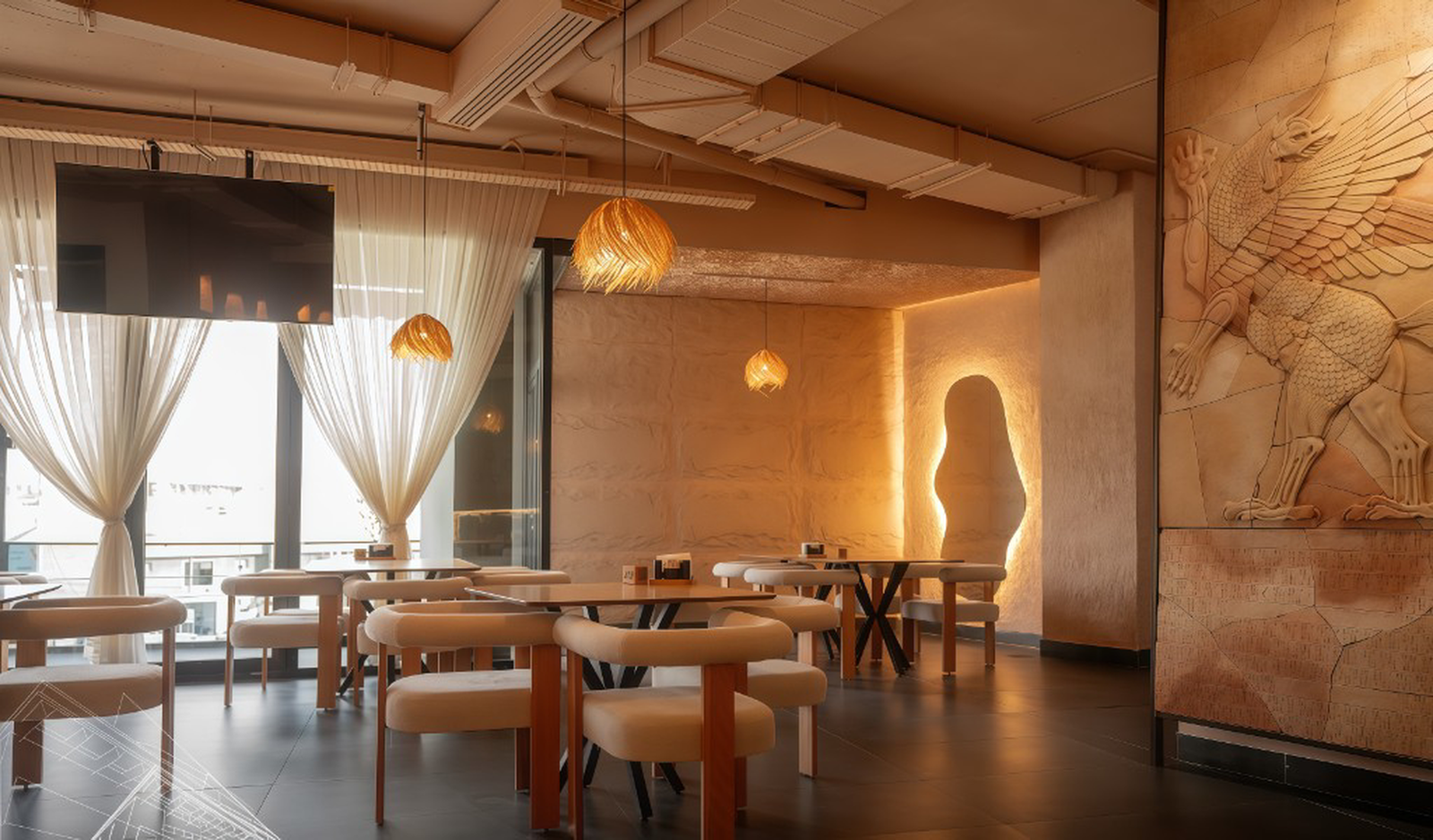 Luxury material selection in commercial spaces